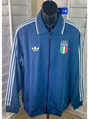 Adidas FIGC Anthem OG Italy Soccer National Team FZ Track Jacket JY9599 - Men XL